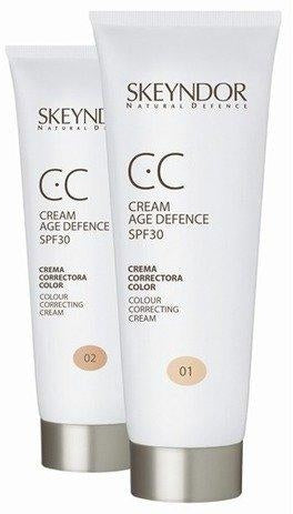 Crema coloranta antirid, nuanta deschisa - SKEYNDOR CC Cream Age Defence SPF30 40 ml