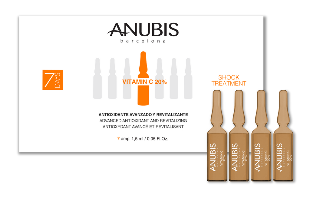 Tratament SOC 7 zile, anti-imbatranire si antioxidant - ANUBIS 7 Days Vitamin C 20%  7 fiole x 1,5 ml